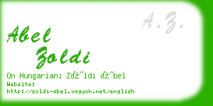 abel zoldi business card